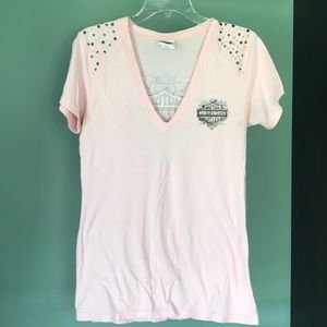 Pink Harley tee
